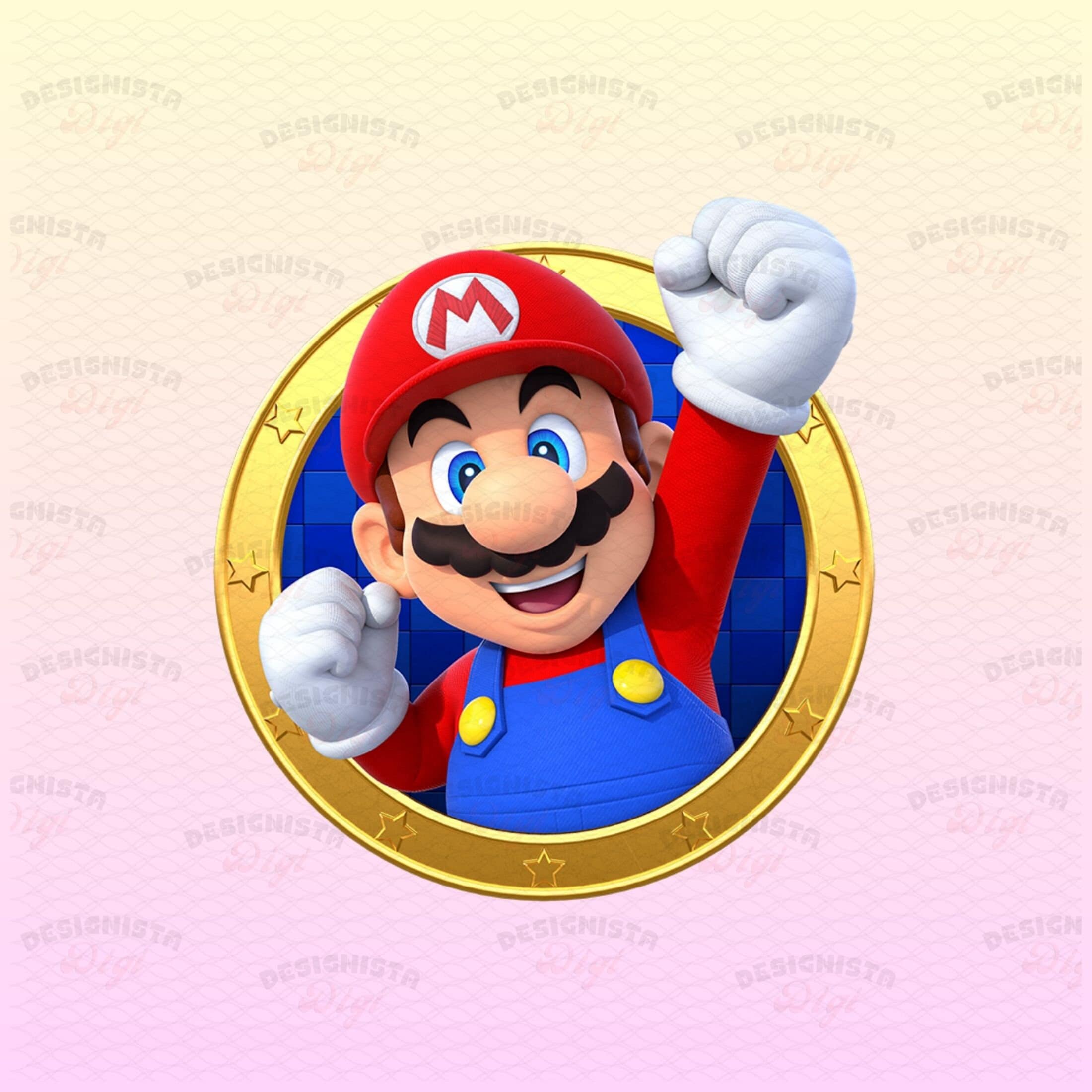 Super Mario Circle Pngmario Circle Pngsuper Mario Pngmario - Etsy