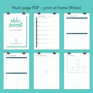 Race / Event Logbook – Premium PDF planner for all types of road cyclists