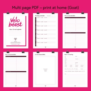 Race / Event Logbook – Premium PDF planner for all adventurous road cyclists