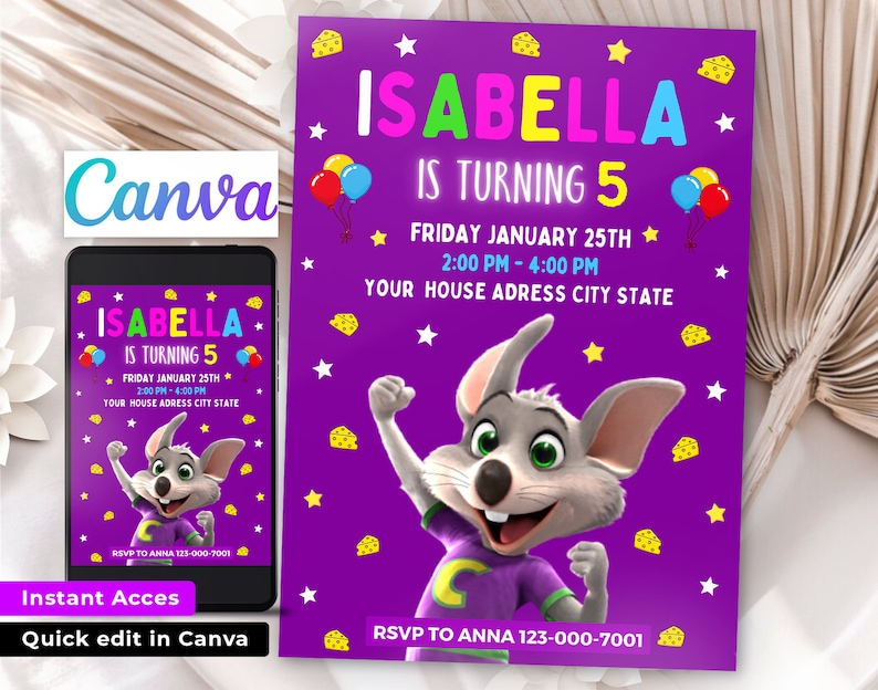 Chuck E Cheese Birthday Invitation Digital Template Bilarasa Chuck E Cheese Birthday Invitation Digital Template Bilarasa