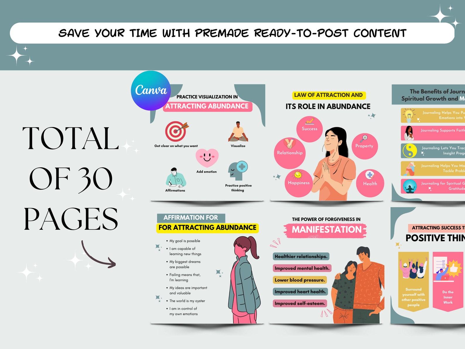 30 Life Coach Instagram Post Canva Template Life Coach - Etsy