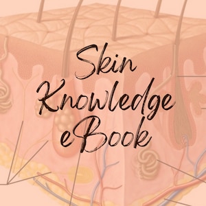 Peut inclure: Un schéma de la peau humaine avec le texte "Skin Knowledge eBook" et les mots "Crystal Clear Skin Solutions" en bas.