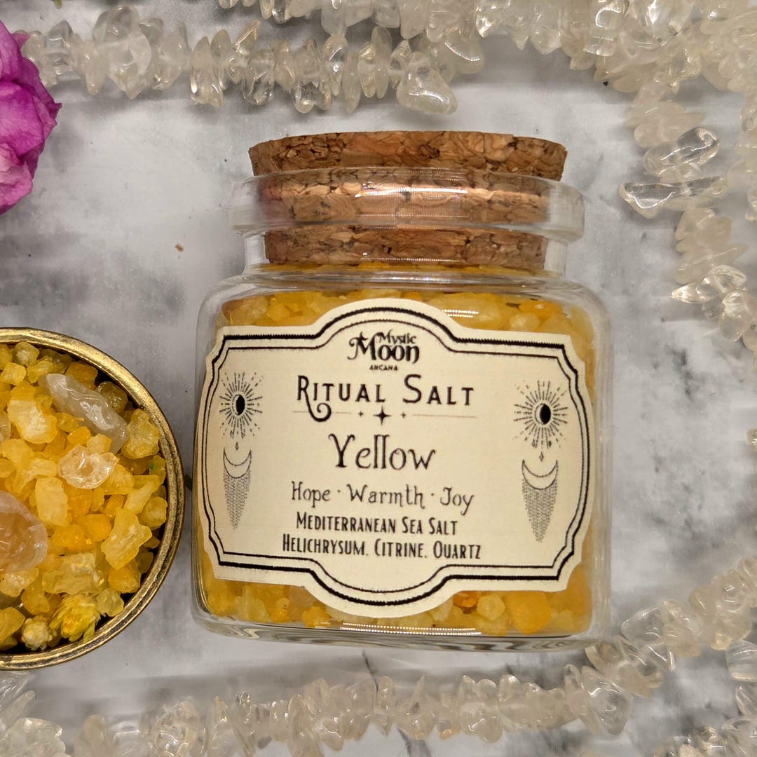 Ritual Salt | Helichrysum Citrine and Quartz Infused Yellow Ritual Salt ...