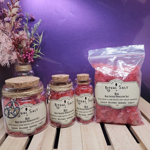 Red Salt Ritual Salt Witch Salt Strength Grounding Spellwork Altar Tool Witchcraft Himalayan Salt Rose