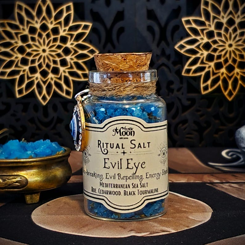 Evil Eye Ritual Salt: Hex Breaking & Protection - Witchcraft Altar Tool ...