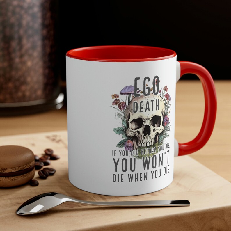 Ego Death Becher, spiritueller Becher, magischer Pilz Becher, Geschenk für Hippie, Pilzliebhaber Becher, Cottagecore Becher, psychedelischer Becher, Hippie Becher Bild 9