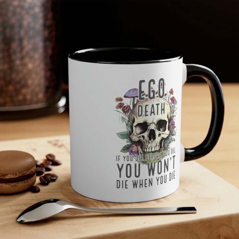 Ego Death Becher, spiritueller Becher, magischer Pilz Becher, Geschenk für Hippie, Pilzliebhaber Becher, Cottagecore Becher, psychedelischer Becher, Hippie Becher Bild 3
