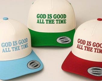 Christelijke geborduurde hoed - god is altijd goed - snapbackpet, op geloof gebaseerde honkbalhoed, religieus cadeau voor mannen vrouwen
