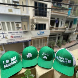 Lucky Shamrock-hoed – groene Ierse geborduurde pet, klaver-snapback voor St. Patrick&#39;s Day, cadeau voor mannen en vrouwen
