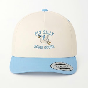 Fly Silly Some Goose Embroidered Trucker Hat – Funny Goose Snapback Cap, Adjustable Baseball Hat for Men and Women