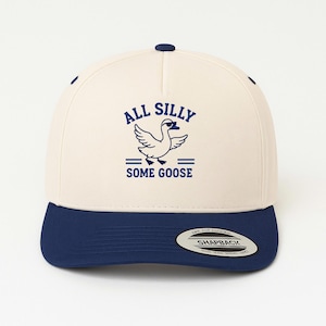 All Silly Some Goose Embroidered Trucker Hat – Funny Goose Baseball Cap in Multiple Colors – Snapback Adjustable Gift for Goose Lovers