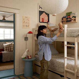 Bunk Bed For Kids with Drawer, Montessori Bunk Bed 2in1, Kids Wooden Bed with a Storage, Sold Pine Bunk bed