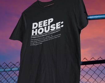 Deep House Music T-Shirt: Lightweight Cotton DJ Festival Tee