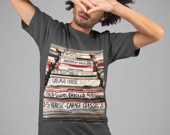 House Music Vinyl DJ T-Shirt: 90s Record Lover Tee