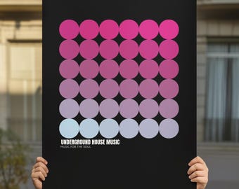 Underground House Music Poster indoor outdoor silk poster