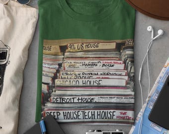 House Music Vinyl Records Tee | Deep House, Tech, Soulful Digging Shirt