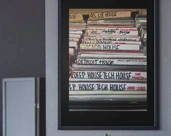 Detroit Underground House Music Record Vinyl Dj Poster