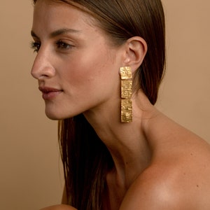 Ingrid Earrings Gold Plated Silver Jewelry image 3