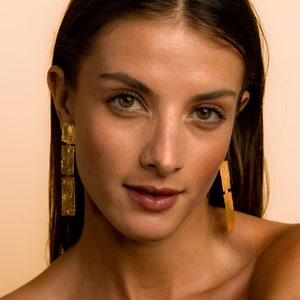 Ingrid Earrings Gold Plated Silver Jewelry image 2