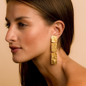 Ingrid Earrings Gold Plated Silver Jewelry image 1