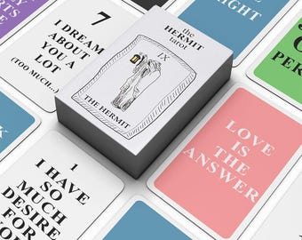 Hermit Tarot-gechannelde berichten | Oracle-deck met dagelijkse begeleiding | Kleurrijke bevestigingskaarten | Indie orakeldeck | Spirituele berichten