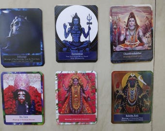 Shiv-kali Oracle Cards | 24 Hindu Deity Guidance Cards | Shiva