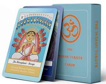 The Indian Tarots Deck | Hindu Mythology Major Arcana 22 Cards | Sanatan Dharma Tarot Deck | Indian Spiritual Tarot | Collector Edition