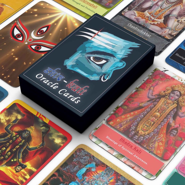 Shiv-Kali Oracle Cards | Set of 24 Beautiful Paper Printed Cards