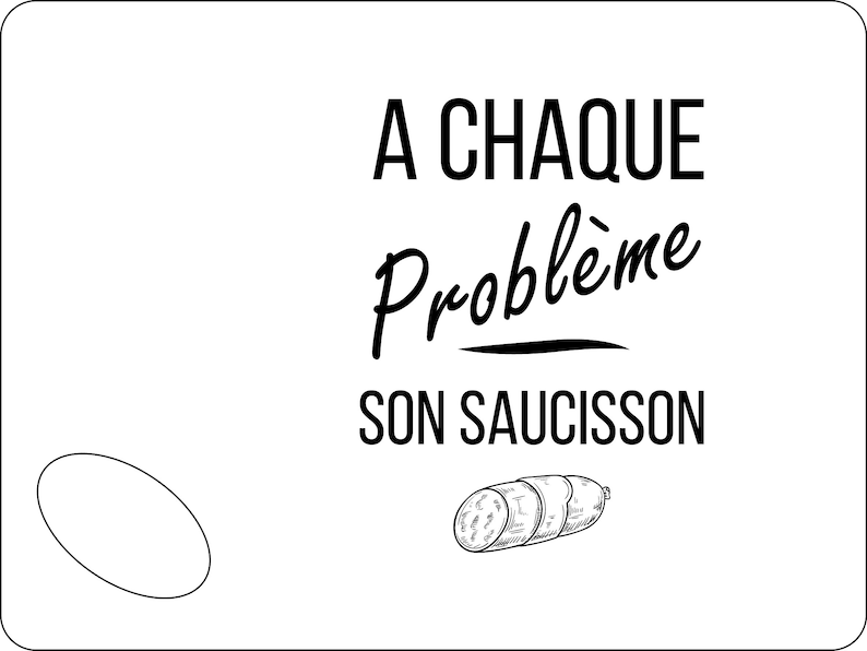 Planche à découper A chaque problème son saucisson image 2