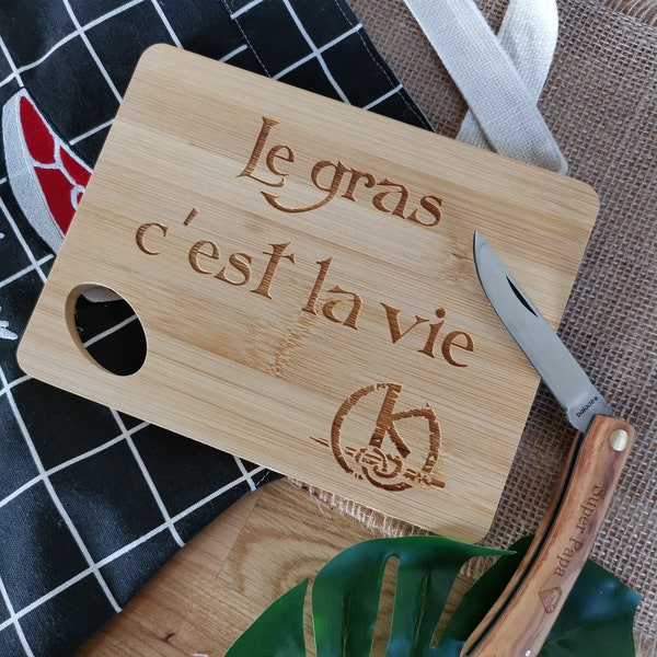 Petite planche à découper - Le gras c'est la vie