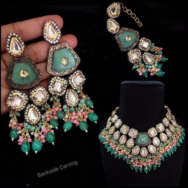 Ras de cou indien kundan, bijoux indiens, bijoux bollywood, bijoux pakistanais, collier de mariage indien, tour de cou de mariée, collier kundan, tour de cou