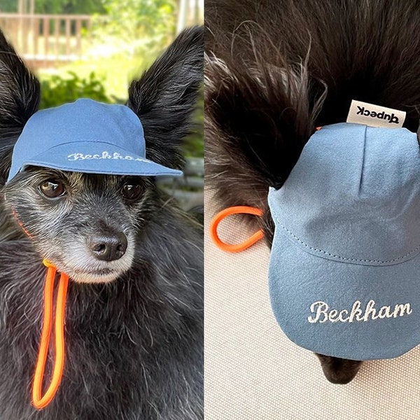 Personalized Dog Hat for Dog | Embroidered Dog Hat | Dog Sun Hat | Summer Dog Hat With Ear Holes |  Cute Hat for Pet-Adjustable Hat for Dogs