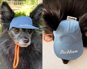 Personalized Dog Hat for Dog | Embroidered Dog Hat | Dog Sun Hat | Summer Dog Hat With Ear Holes |  Cute Hat for Pet-Adjustable Hat for Dogs