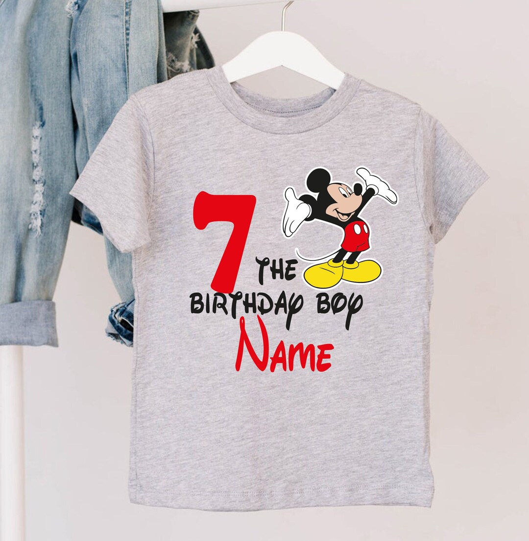 Custom Disney Birthday Boy Shirt Disney Mickey Minnie - Etsy