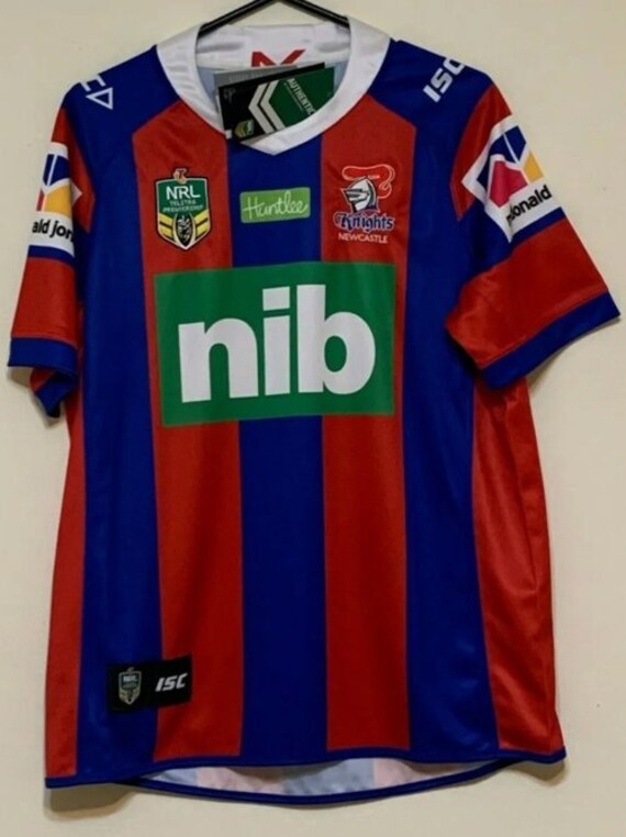 Newcastle Knights NRL Mens Blue Red Supporter Home Jersey Size S New 