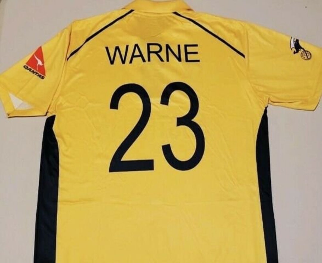 T-shirt De Cricket Porté En Match Par Shane Warne - Hampshire County & Australie - Années 2000