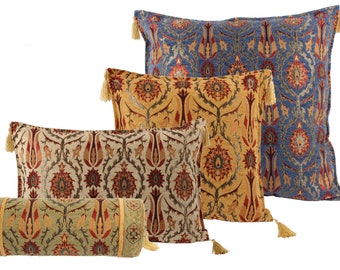Mixed Tulip Pattern Cushion Covers – Finely detailed and available in 6 colours, 15 x 40 cm