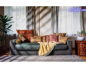 Aga's Own Dekorativer Sofa-Kissenbezug mit Reißverschluss für Schlafzimmer–perfekt für Heimdekoration erhältlich in Mehreren Größen, Farben