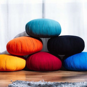 Aga&#39;s Own Zafu Meditationskissen – Premium Yoga-Kissen, Vielseitiger Bodensitz und Knieschutz, Authentisches Meditationszubehör, Thai-Kapok