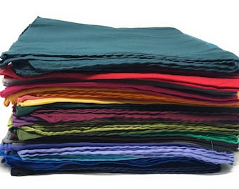 Baumwolltuch einfarbiges Tuch uni Halstuch Baumwolle Schal Bandana 100 x 100 cm