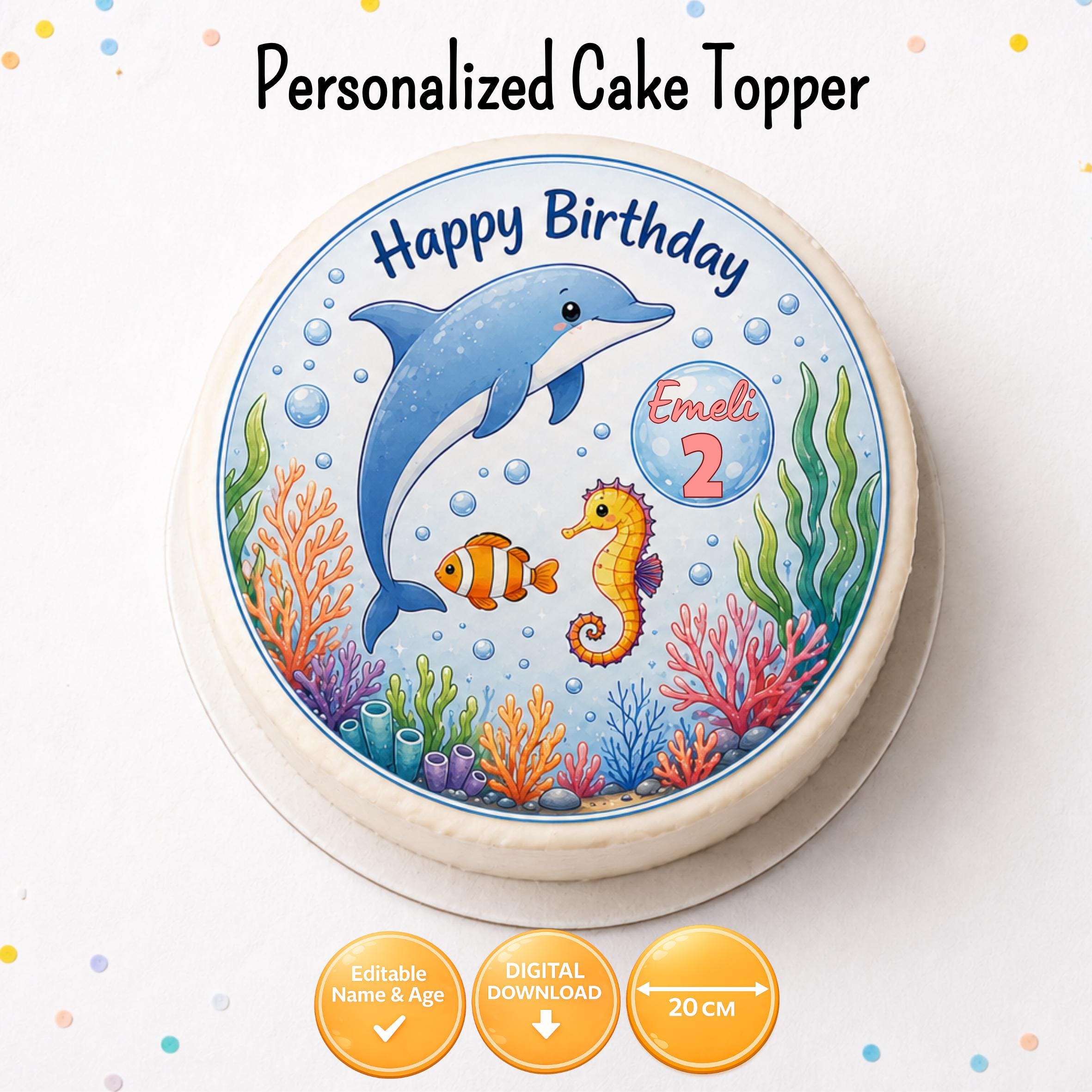 イルカのケーキトッパー - Etsy 日本