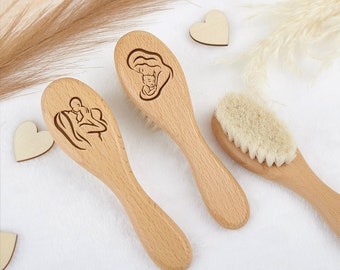 Custom Engraved Baby Hairbrush,Mothers Hug Baby Name Hair Comb,Baby Shower Gift,Baby Keepsake Gift,Baby Girl Boy Gift,Newborns,Birthday Gift