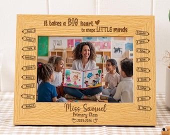 Teacher Picture Frame, Photo Frame with Students Names, Teacher Appreciation Gift, End of Year Gift, Back to School, Graduation Keepsake