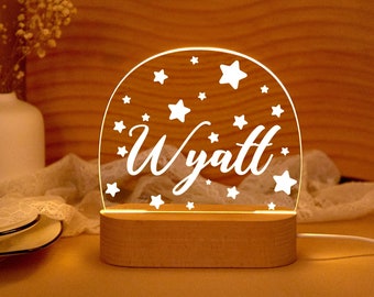 Star Night Light Kids, regalo neonato, stanza della scuola materna, regalo per bambini, camera da letto per bambini, battesimo, luce calda, regali di Natale per bambini