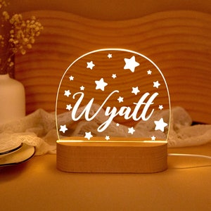 Star Night Light Kids, Newborn Gift, Nursery Room ,Baby Gift ,Children Child Bedroom, Christening, Warm Light, Christmas Gifts for Children image 1