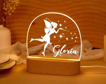 Personalized Baby Night Light, Fairy Lamp, Baby Birth Gift, LED Night Lamp, Newborn Baby Gift, Baby Shower Gift, Birthday Gift for Girl,