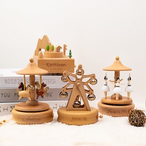 Caja de música de tren de madera personalizada, regalos de cumpleaños para bebés, regalos de recuerdo para niños, regalos para baby shower para recién nacidos, regalos de Navidad, decoración de guardería