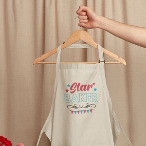 Personalised Children's Star Baker Apron Kids Baking