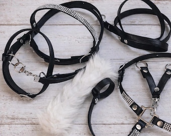 4in1 Breastplate, bridle reins for Hobby Horse BLACK diamonts hh for hobbyhorse bestseller
