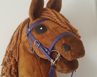 Hobby horse Snaffle Bridle +Reins violet